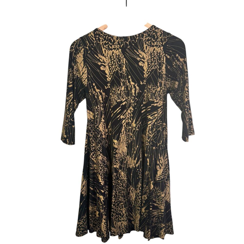 Bel Kazan Dress Women Medium Mini Fit & Flare Full zipper Closure Pockets Art